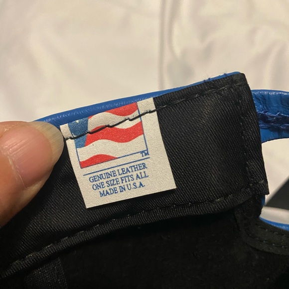 Hatquarters, Usa, Royal Blue Leather Baseball Cap Brand New One Size Fits All - Picture 3 of 4